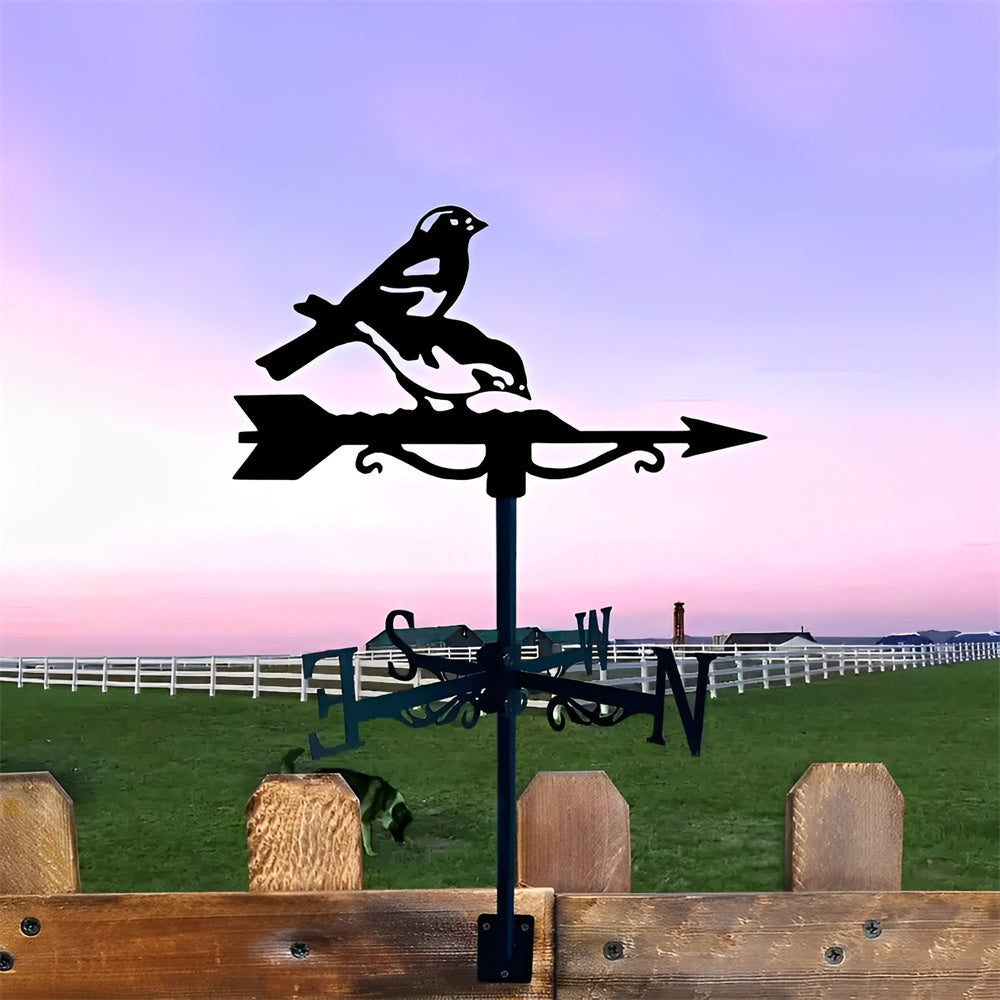 Two Bird Stainless Steel Weathervane