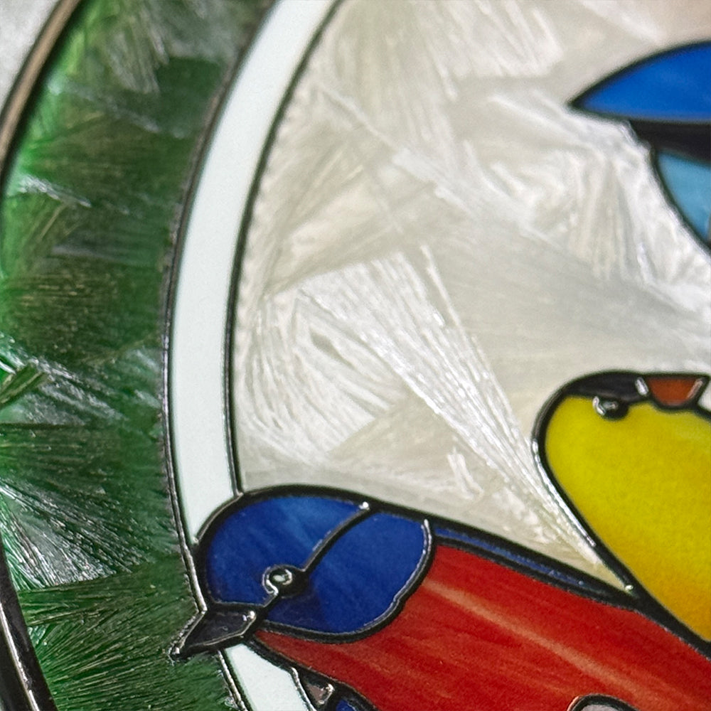 Birds Sun Catcher Decoration Stained Glass Window Hanging