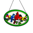 Birds Sun Catcher Decoration Stained Glass Window Hanging