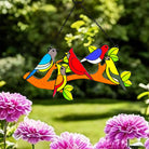 Birds Sun Catcher Decoration Stained Glass Window Hanging