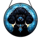 Black Poodle Sun Catcher Decoration Stained Glass Window Hanging
