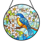 Blue Bird Sun Catcher Decoration Stained Glass Window Hanging