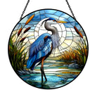 Blue Heron Sun Catcher Decoration Stained Glass Window Hanging