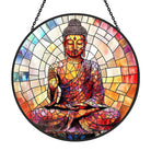 Buddha Sun Catcher Decoration Stained Glass Window Hanging