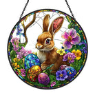 Bunny Easter Egg Sun Catcher Decoration Stained Glass Window Hanging