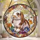 Bunny Sun Catcher Decoration Stained Glass Window Hanging