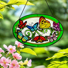 Butterflies Sun Catcher Decoration Stained Glass Window Hangin