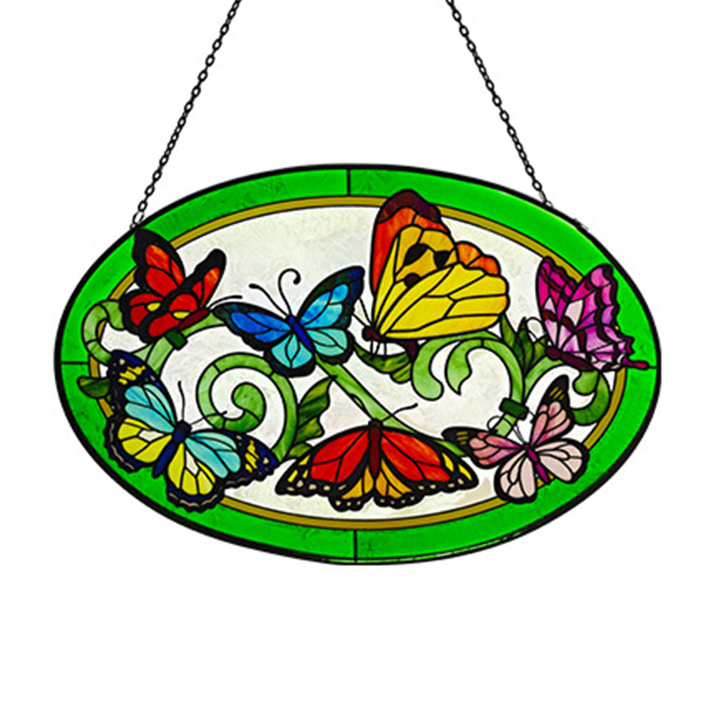 Butterflies Sun Catcher Decoration Stained Glass Window Hangin