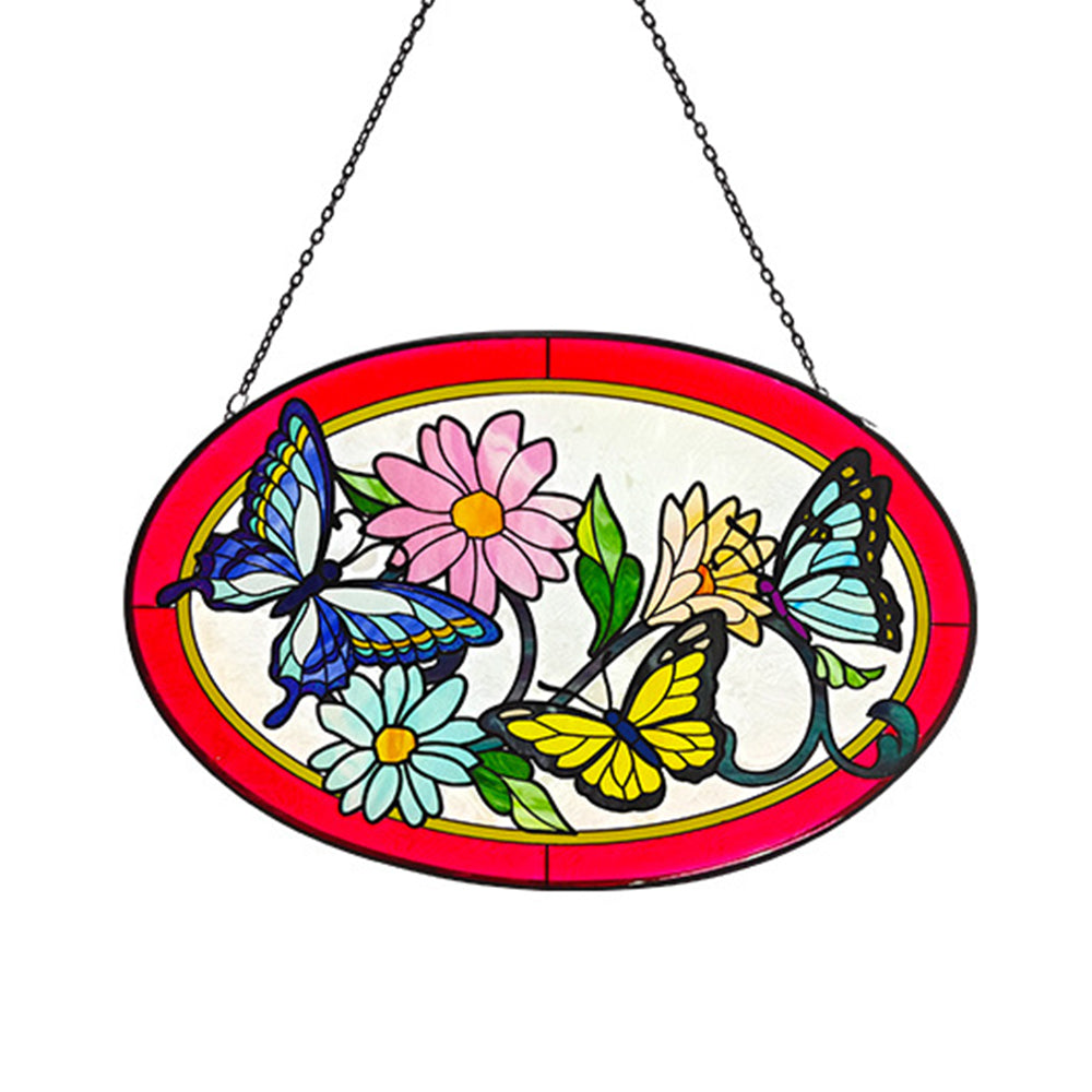 Butterflies Sun Catcher Decoration Stained Glass Window Hanging