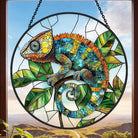 Chameleon Sun Catcher Decoration Stained Glass Window Hanging