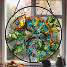 Chameleon Sun Catcher Decoration Stained Glass Window Hanging