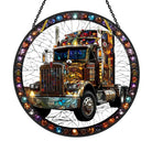 Colorful Truck Sun Catcher Decoration Stained Glass Window Hanging