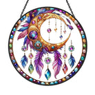 Dream Catcher Moon Sun Catcher Decoration Stained Glass Window Hanging