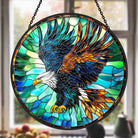 Eagle Sun Catcher Decoration Stained Glass Window Hanging