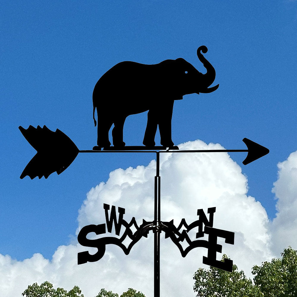 Elephants Stainless Steel Weathervane