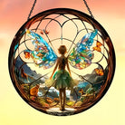 Enchanted Forest Sun Catcher Decoration Stained Glass Window Hanging