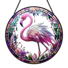 Flamingo Sun Catcher Decoration Stained Glass Window Hanging