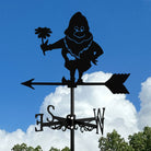 Flower Loving Santa Claus Stainless Steel Weathervane