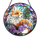 Fox Sun Catcher Decoration Stained Glass Window Hanging