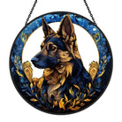 German Shepherd Sun Catcher Decoration Stained Glass Window Hanging