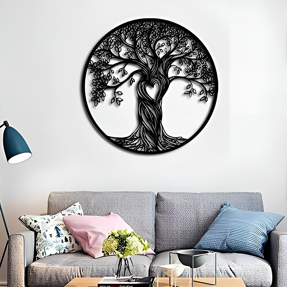 Eternal Heart Tree of Life Metal Wall Art