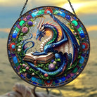Magical Dragon Sun Catcher Decoration Stained Glass Window Hanging