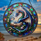 Magical Dragon Sun Catcher Decoration Stained Glass Window Hanging
