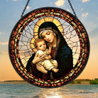 Maria Sun Catcher Decoration Stained Glass Window Hanging