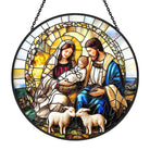 Nativity Scene Sun Catcher Decoration Stained Glass Window Hanging