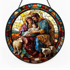 Nativity Scene Sun Catcher Decoration Stained Glass Window Hanging