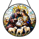 Nativity Scene Sun Catcher Decoration Stained Glass Window Hanging
