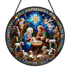 Nativity Sun Catcher Decoration Stained Glass Window Hanging