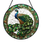 Peacock Sun Catcher Decoration Stained Glass Window Hanging
