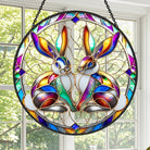 Rabbit Sun Catcher Decoration Stained Glass Window Hanging