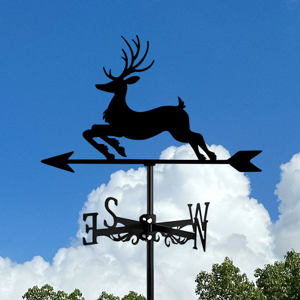 Running-Elk Stainless Steel Weathervane