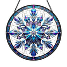 Snowflake Sun Catcher Decoration Stained Glass Window Hanging