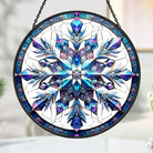 Snowflake Sun Catcher Decoration Stained Glass Window Hanging