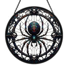 Spiders And Skeletons Sun Catcher Decoration Stained Glass Window Hanging