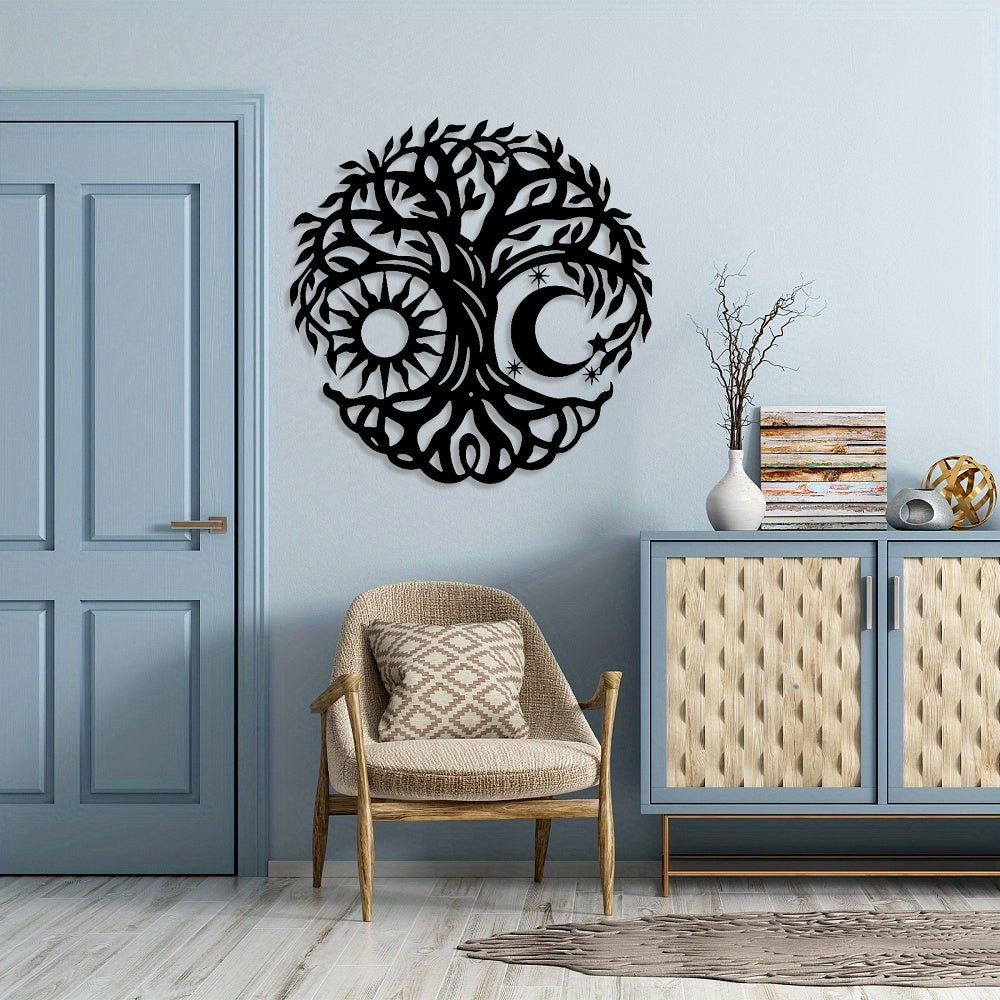 Sun and Moon Tree of Life Metal Wall Art Decoration