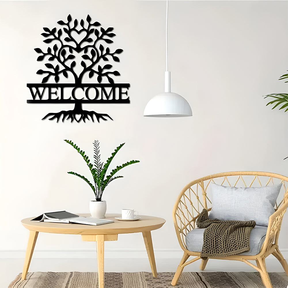 Metal Welcome Sign For Front Porch Metal Wall Art Tree Of Life