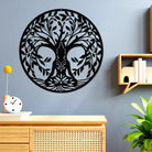 Tree Of Life And Yoga Metal Wall Art Decor