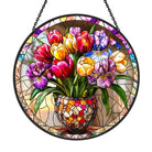 Tulip Sun Catcher Decoration Stained Glass Window Hanging