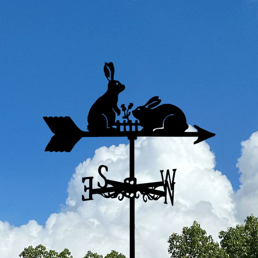 Two Rabbit Stainless Steel Weathervane – Bohometalart.com