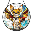 Whimsical Chihuahua Sun Catcher Decoration Stained Glass Window Hanging
