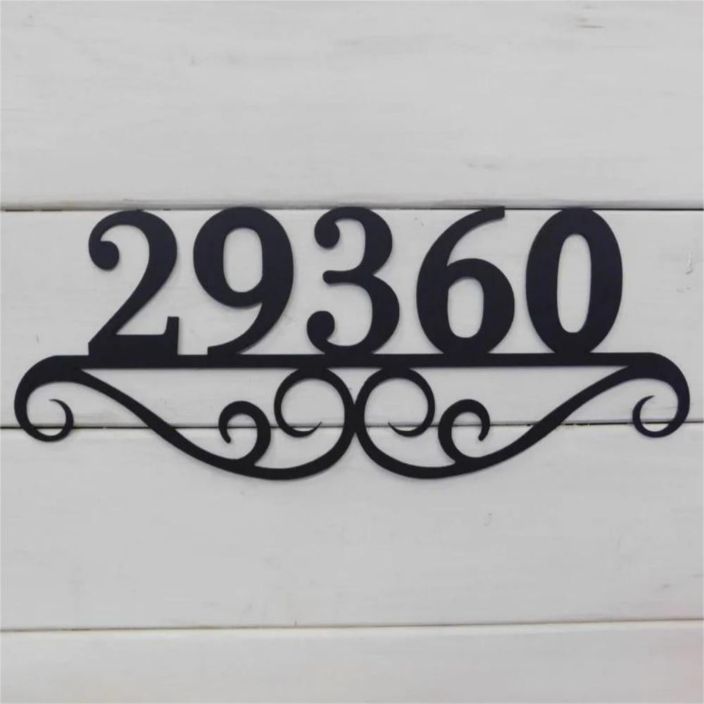 House Number Plaque Metal Address Sign Custom