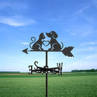 Cat and Dog Stainless Steel Weathervane