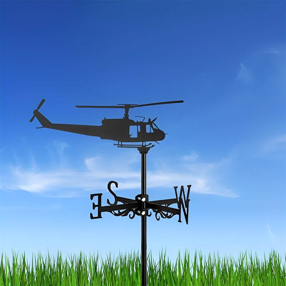 Helicopter Stainless Steel Weathervane