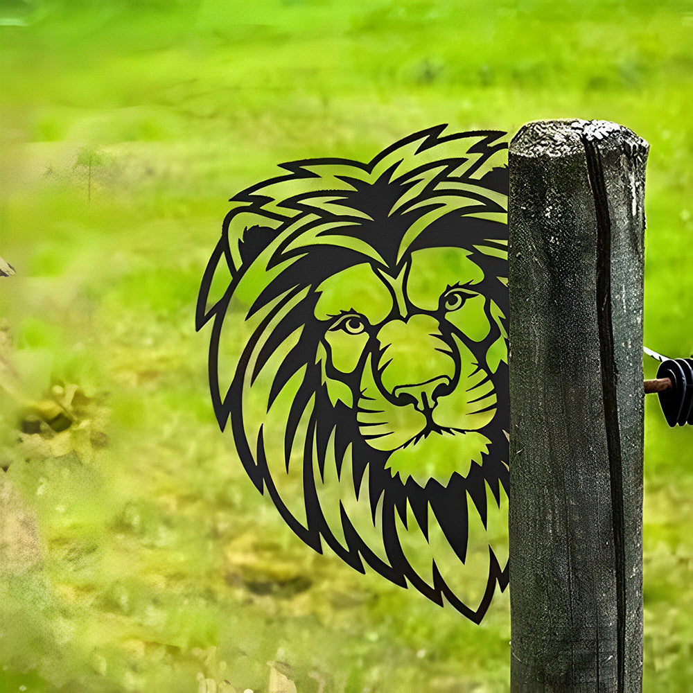 Lion Farm Peeping Animal Outdoor Metal Garden Art