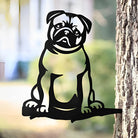 Pug Dog Farm Outdoor Metal Garden Art