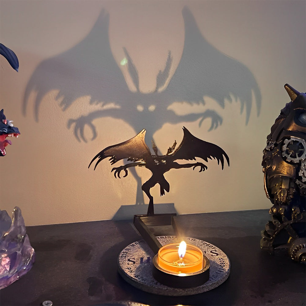 Halloween Mothman Candle Holder Metal Decorative